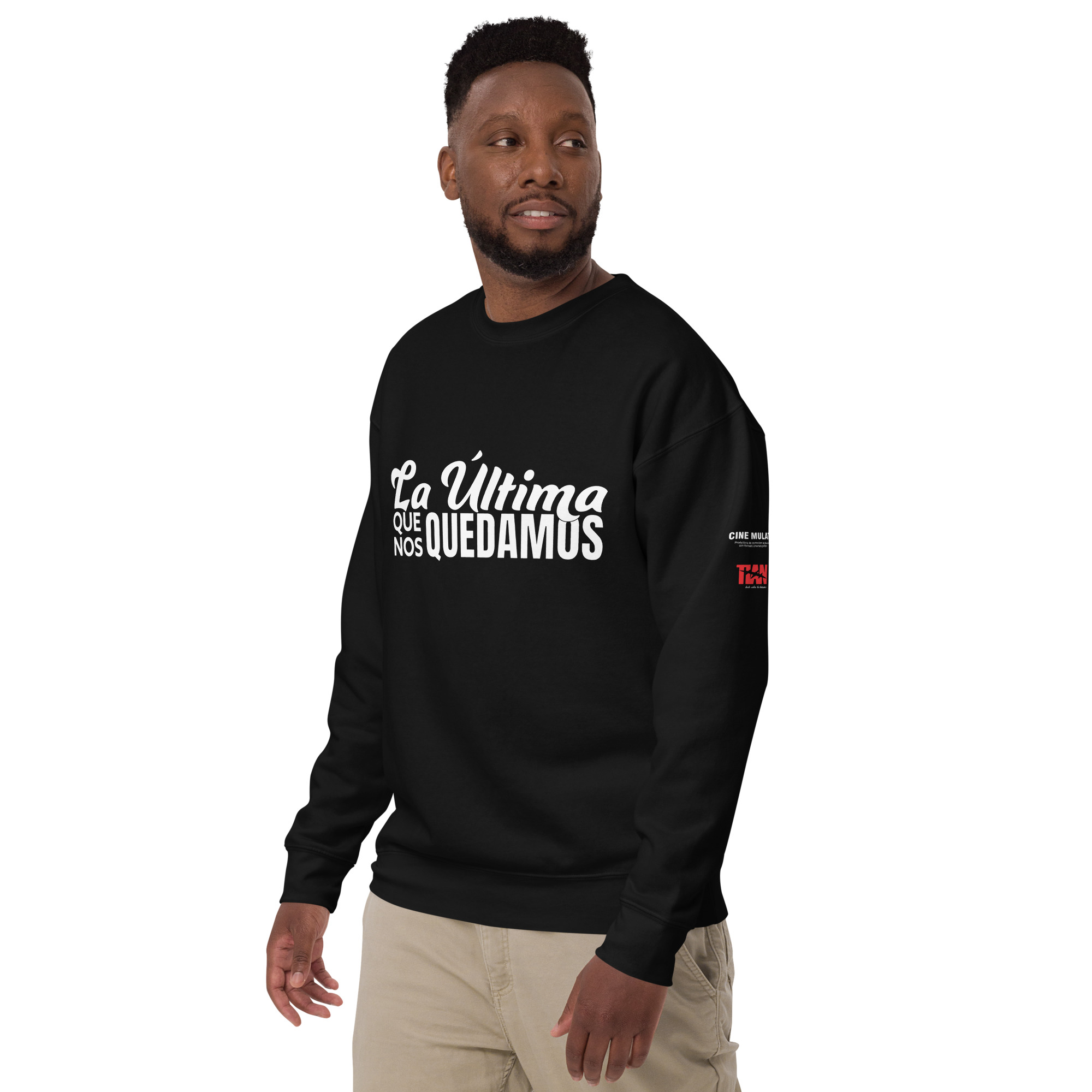 Sudadera pedaleo gruesa unisex negra - Image 3