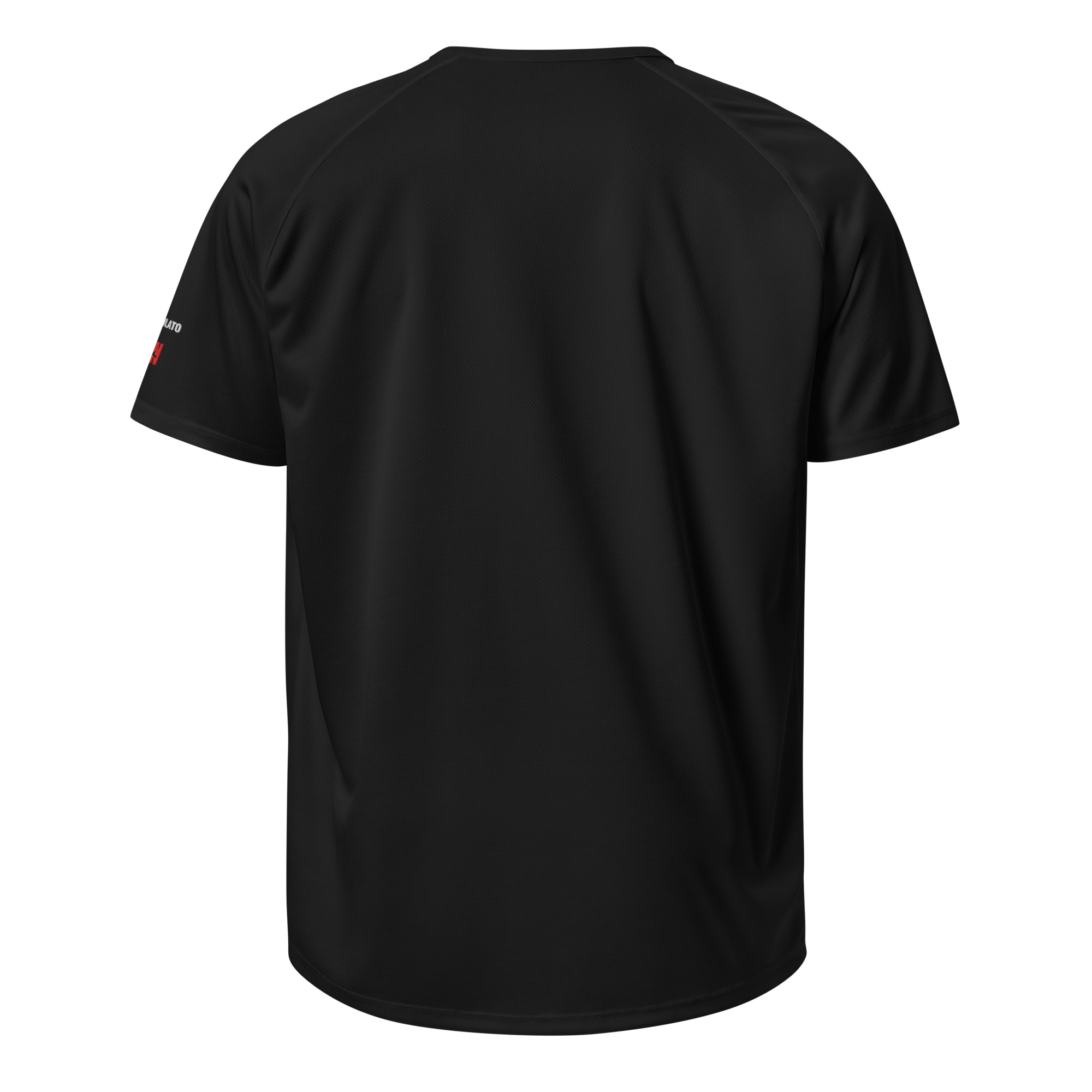 Camiseta equipo deportiva bordada unisex negra - Image 4