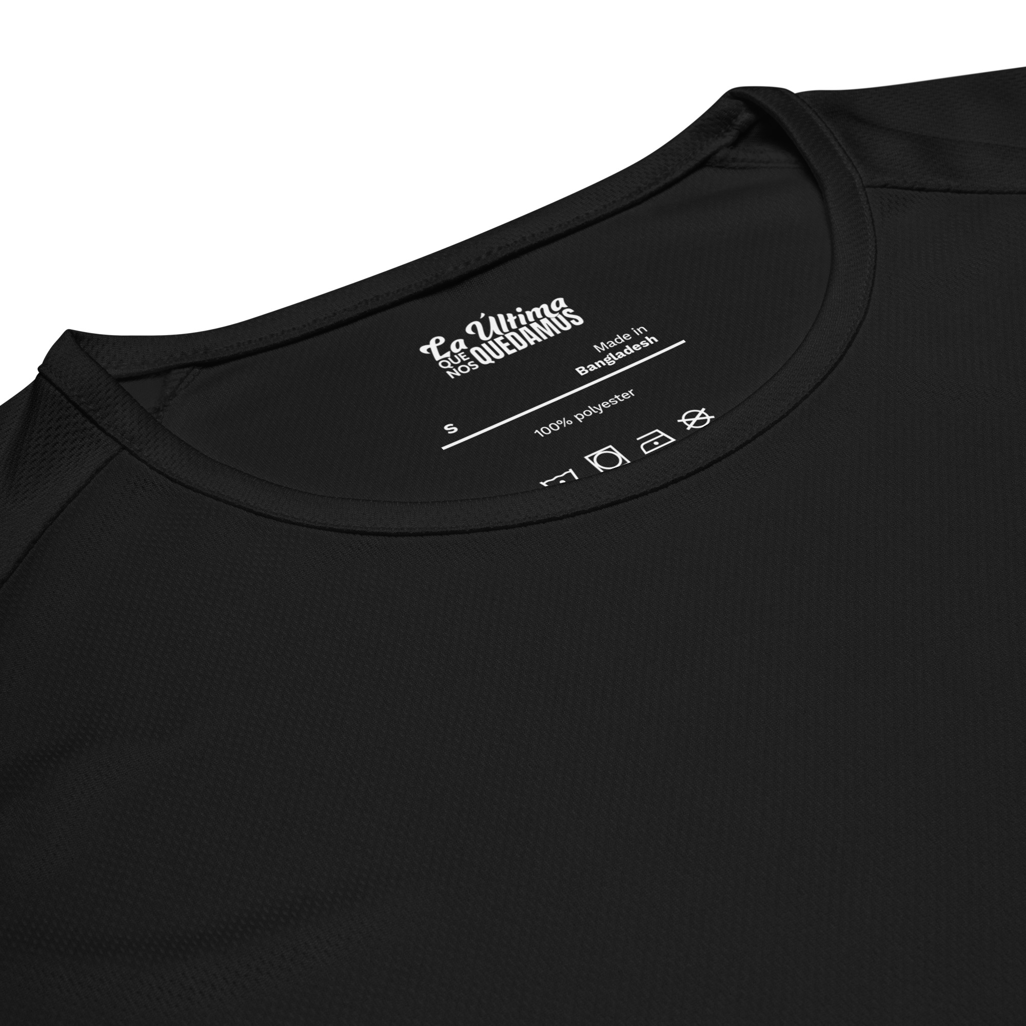 Camiseta equipo deportiva bordada unisex negra - Image 6