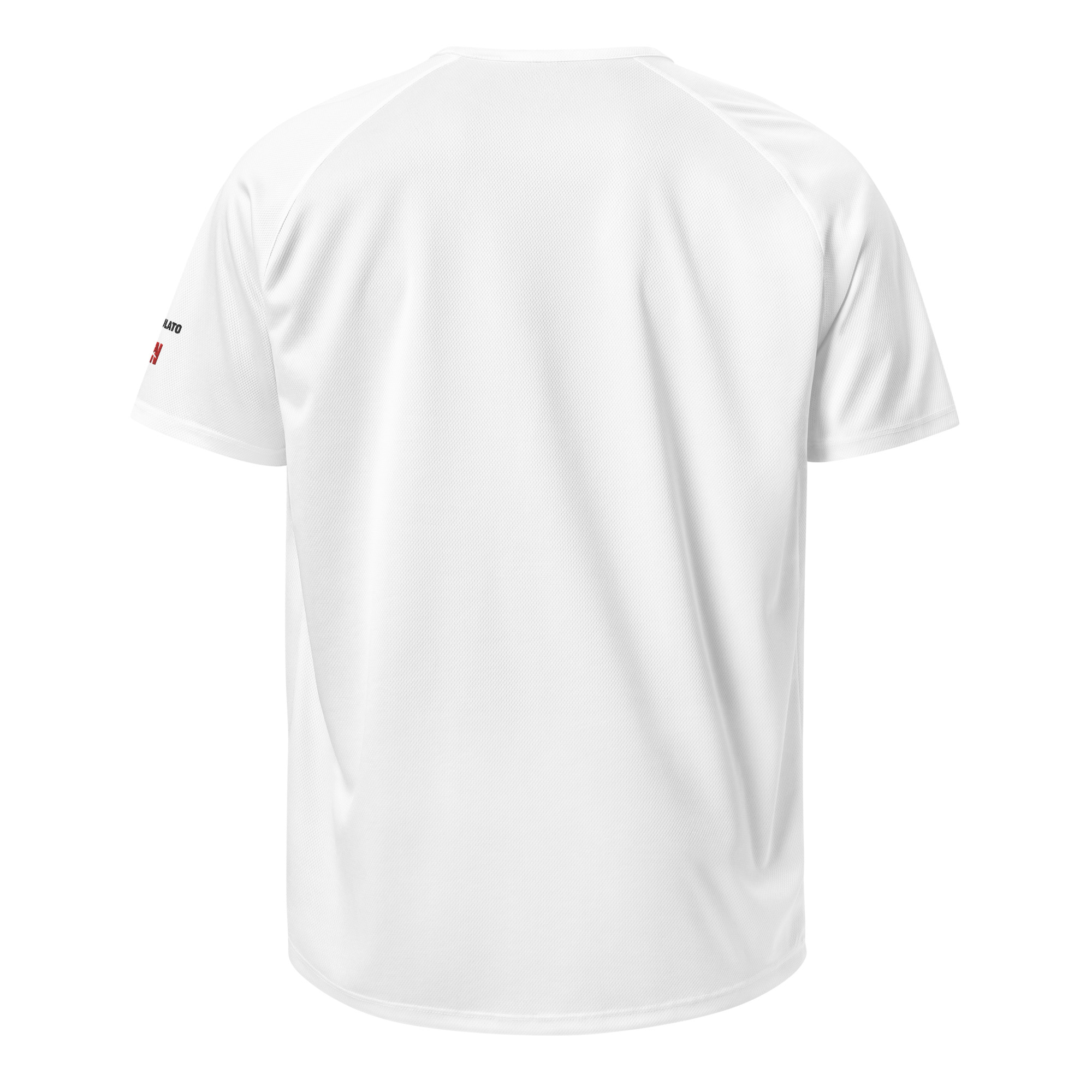 Camiseta equipo deportiva bordada unisex blanca - Image 2