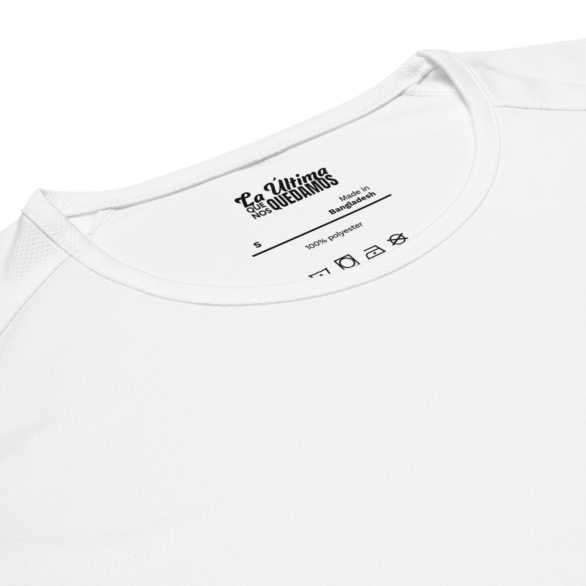 Camiseta equipo deportiva bordada unisex blanca - Image 5