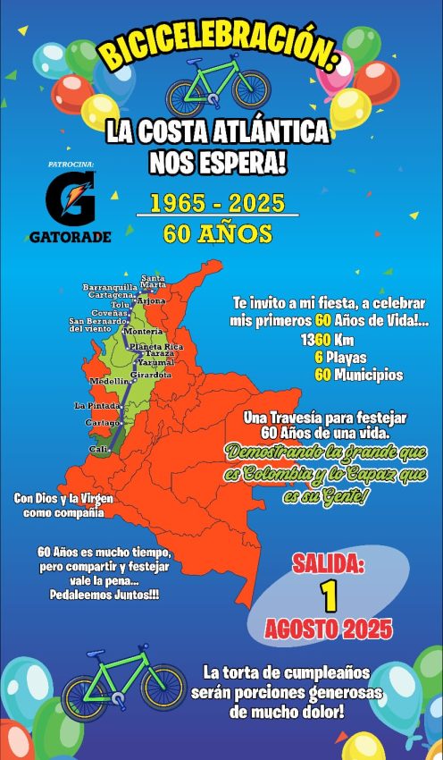 Afiche Bicicelebración 1965-2025